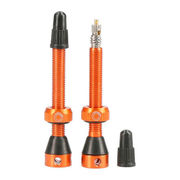 Tubolight Tubeless Valves Alloy - 50mm side hole tubeless valves 50mm Orange  click to zoom image