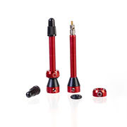 Tubolight Tubeless Valves Alloy - 50mm side hole tubeless valves 50mm Red  click to zoom image