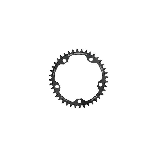Wolf Tooth 130 BCD Cyclocross Flattop Chainring Black / 46t click to zoom image