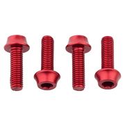 Wolf Tooth Water Bottle Cage Bolts 4 pcs 4 Pieces Red  click to zoom image