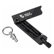 Wolf Tooth 6-Bit Hex Wrench Multi Tool with Keyring / One Size  Black  click to zoom image