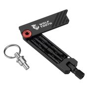 Wolf Tooth 6-Bit Hex Wrench Multi Tool with Keyring / One Size  Red  click to zoom image