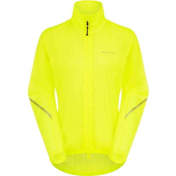 Madison Flux 2L Ultra-Packable Waterproof Jacket, women's, hi-viz yellow click to zoom image