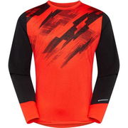 Madison Flux Men's Long Sleeve Trail Jersey , magma red / black 
