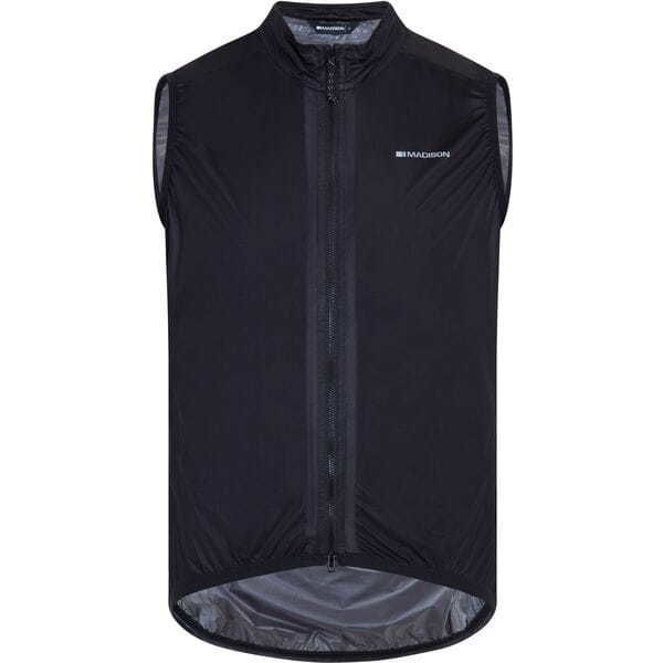 Madison Flux Men's Ultra Packable Waterproof Gilet, black click to zoom image