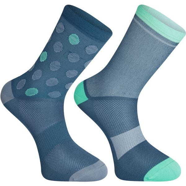 Madison Sportive mid sock twin pack - shale blue and teal click to zoom image